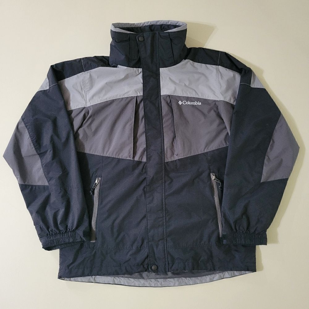 Columbia Men's Gray Black Waterproof Lined Jacket